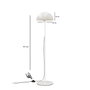 Opviq Lámpara de pie metálica Crema 147 cm